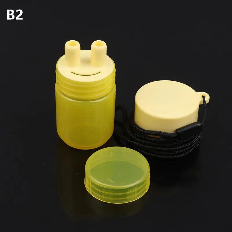 Portable Reusable Herbal Inhalant Nasal Suction Cap Bottle Accessory with Two Nostrils Sticks Inhaler Tubes for Aromatherapy