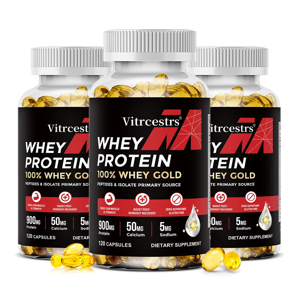 Whey Protein Capsules – High Concentration, Promotes Post-workout Recovery,  Build Abdominal Muscle & Athletic