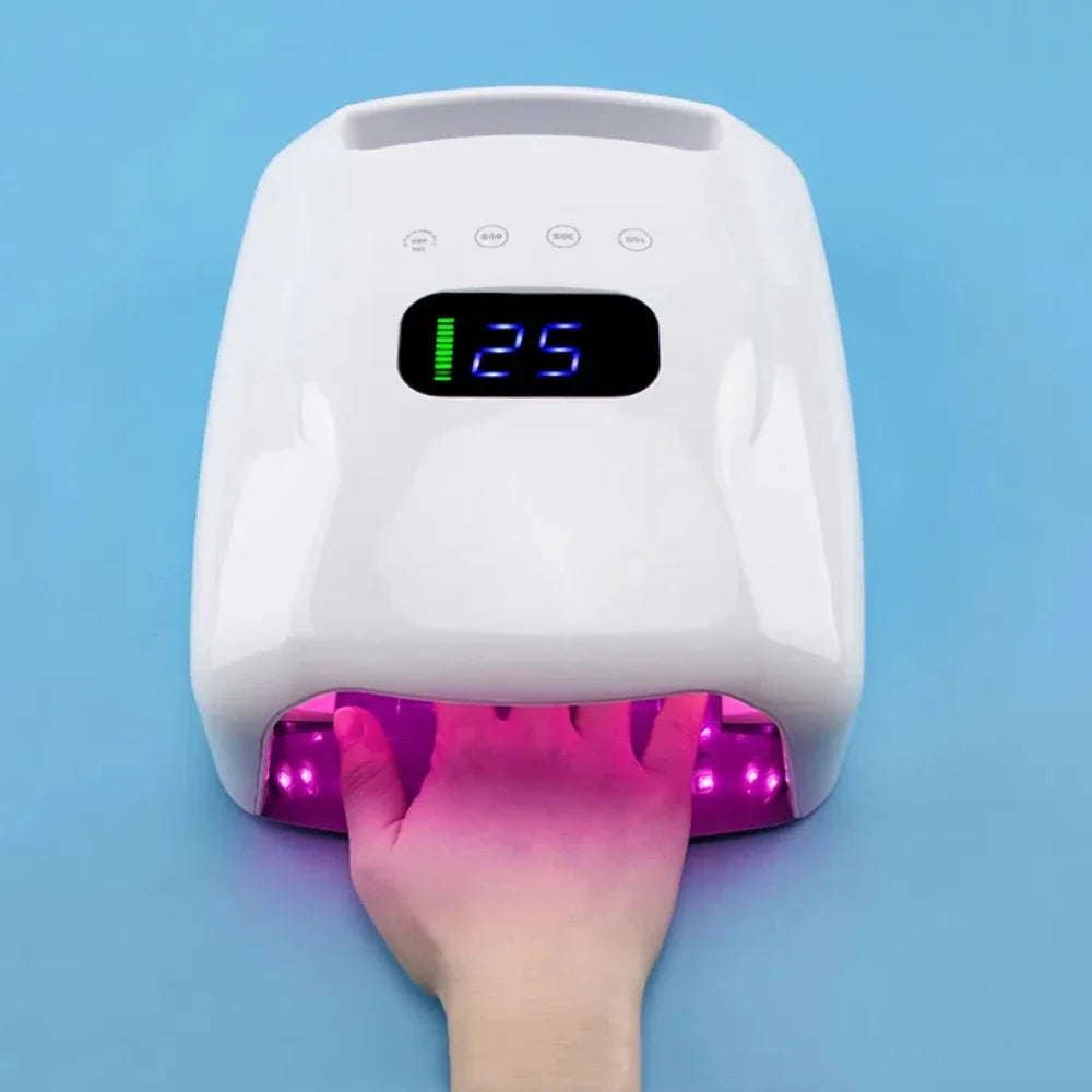 New High Power 96W Strong RED light Cordless Rechargeable Wireless LED UV Nail Lamp Professional Nail Drying Manicure Machine