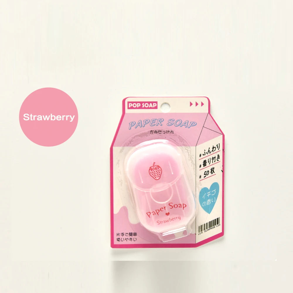 Portable Hand Soap Sheets for Travel | Dissolving Cleanser Wipes | Alcohol-Free | On-the-Go 50 Sheets/Box