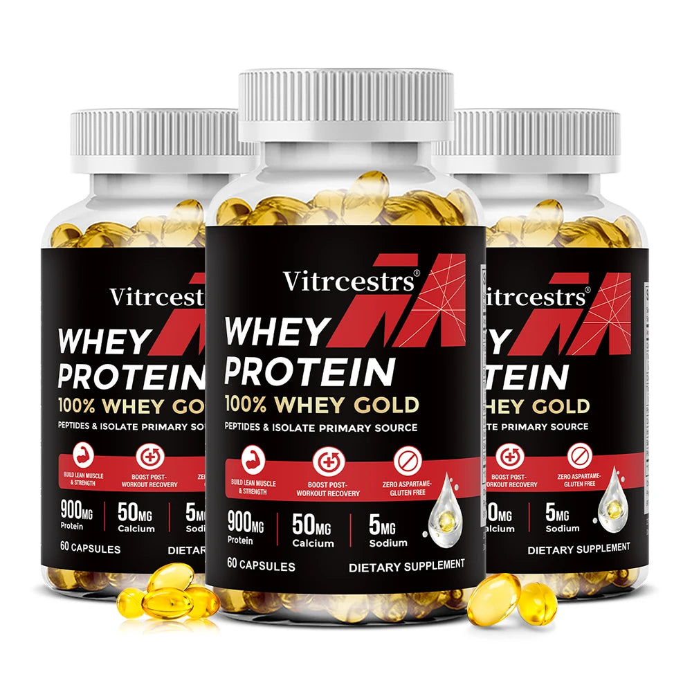 Whey Protein Capsules – High Concentration, Promotes Post-workout Recovery,  Build Abdominal Muscle & Athletic