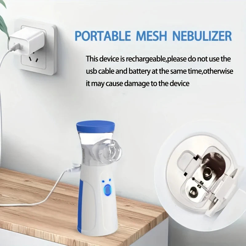 Medical Silent Mesh Nebulizer Mini Humidifier Asthma Inhaler Portable Adult Children Atomizer Baby Breathing Home Health Care