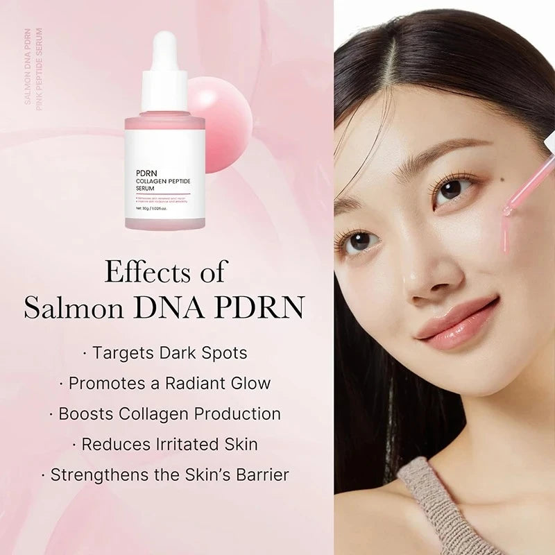 Korean Salmon PDRN Collagen Serum Fix Dull Skin Boost Elasticity Promote Skin Regeneration Repair Damaged Skin
