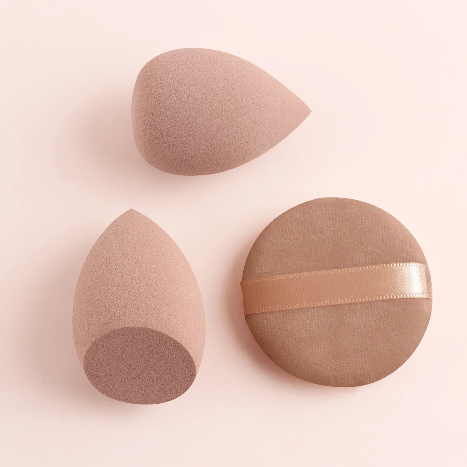 12Pcs Multi-functional Makeup Brush Set, Large Round Loose Powder Brush with Beauty Sponge & Puff for Face Base Makeup