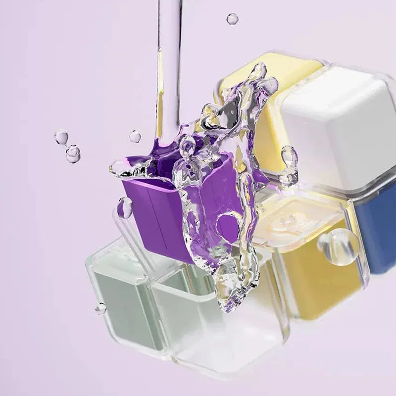 1PC Creative Magic Cube 8-Grid Medicine Storage Box, Sealed Moistureproof with Hanging Rope Travel Essential