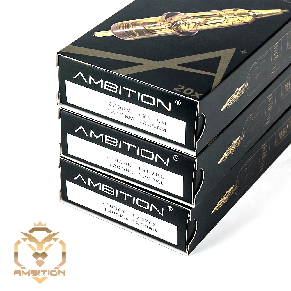 Ambition Glory RL RM M1 RS 20pcs Mixed Sizes Tattoo Cartridge Needles Supply for Tattoo Machine SMP Permanent Makeup Sterilized