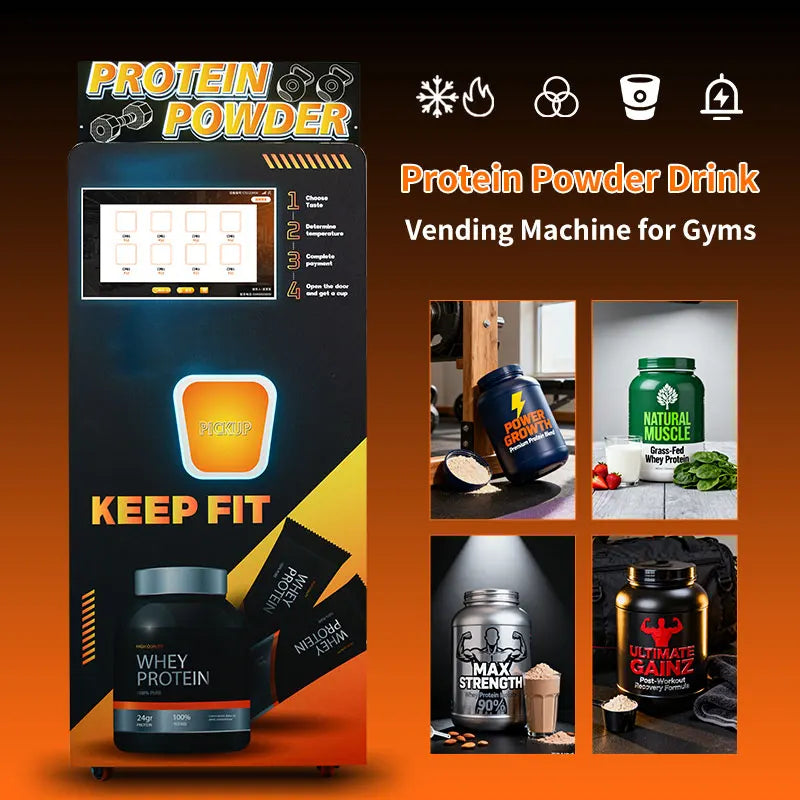Protein Powder Vending Machine Luxury Custom Commercial Device Built-in Automatic Shaker Function for Protein Shake Production