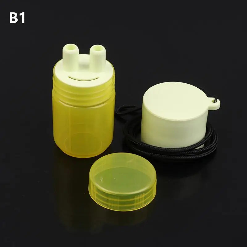 Portable Reusable Herbal Inhalant Nasal Suction Cap Bottle Accessory with Two Nostrils Sticks Inhaler Tubes for Aromatherapy