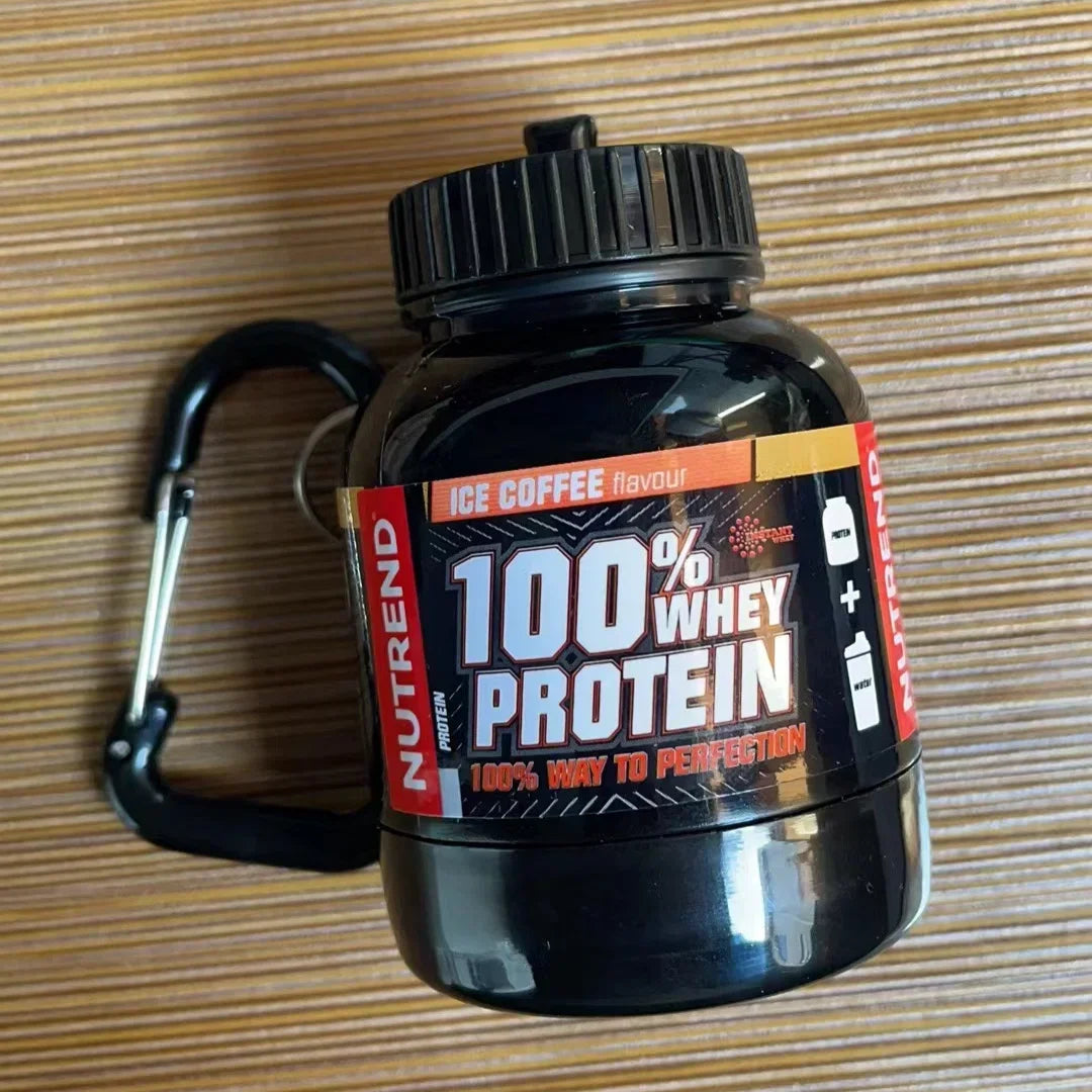 Portable Protein Powder Bottle With Whey Keychain Health Funnel Medicine Box Small Water Cup Outdoor camping Container