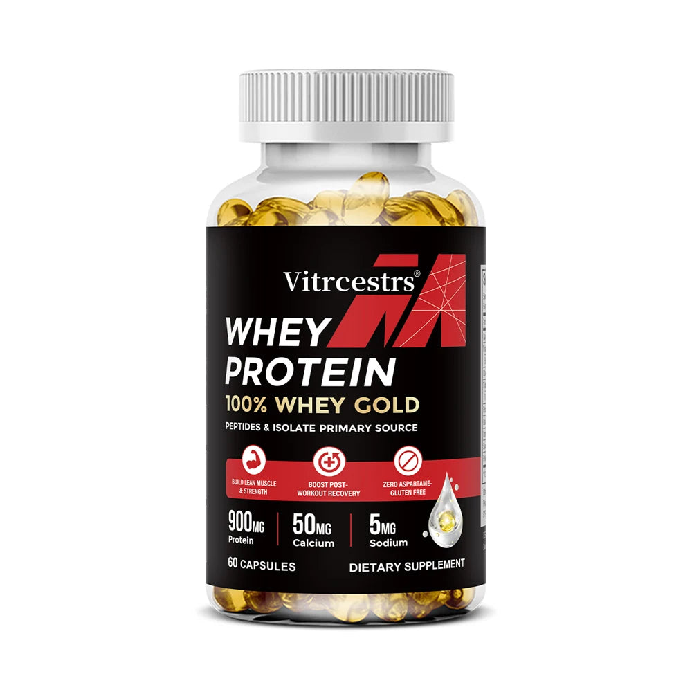 Whey Protein Capsules – High Concentration, Promotes Post-workout Recovery,  Build Abdominal Muscle & Athletic