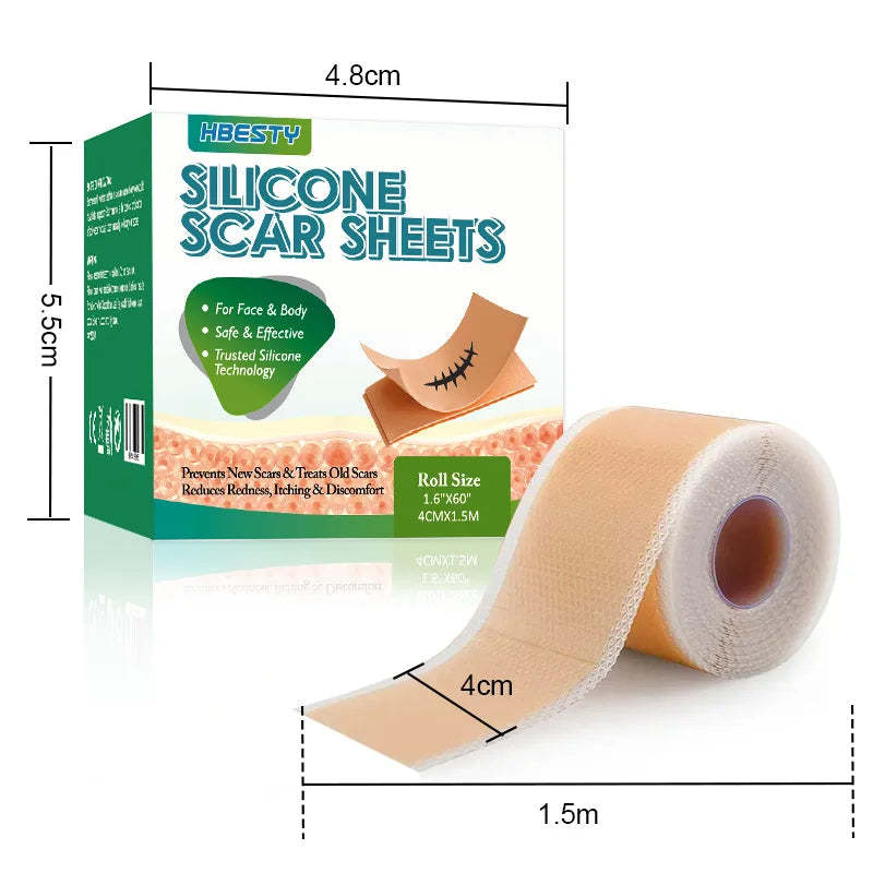 4*150/300 Cm Invisible Silicone Scar Patch1roll Self-Adhesive Tape Skin Care Waterproof Beauty Sticker Reusable Effective Patch