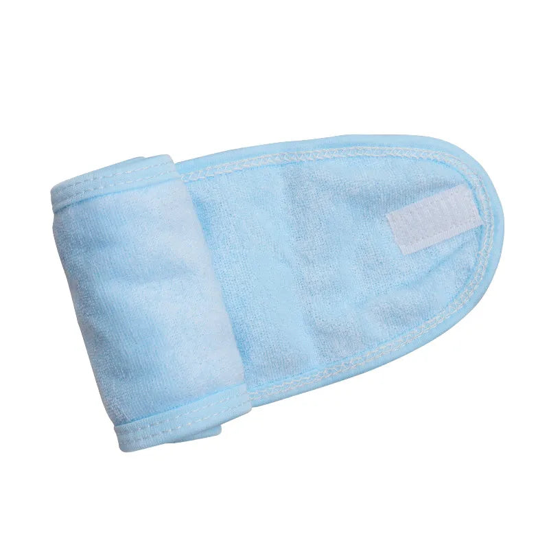 1 PC Makeup Hairband Eyelashes Extension Spa Facial Headband Makeup Wrap Head Terry Cloth Headband Stretch Towel with Magic Tape