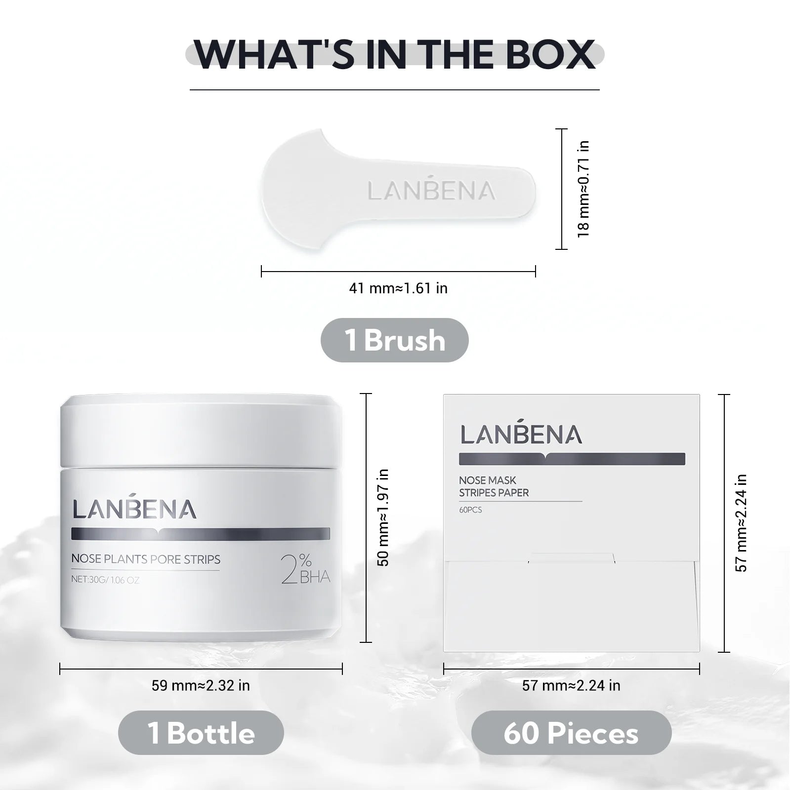 LANBENA [FREE Gift 40Pcs] Strip Aloe Vera Extracts To Remove Nose Blackheads And Whiteheads Pore Cleansing Mask Facial Treatment