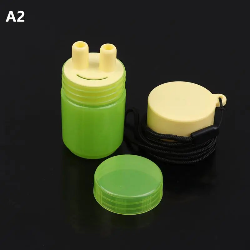 Portable Reusable Herbal Inhalant Nasal Suction Cap Bottle Accessory with Two Nostrils Sticks Inhaler Tubes for Aromatherapy