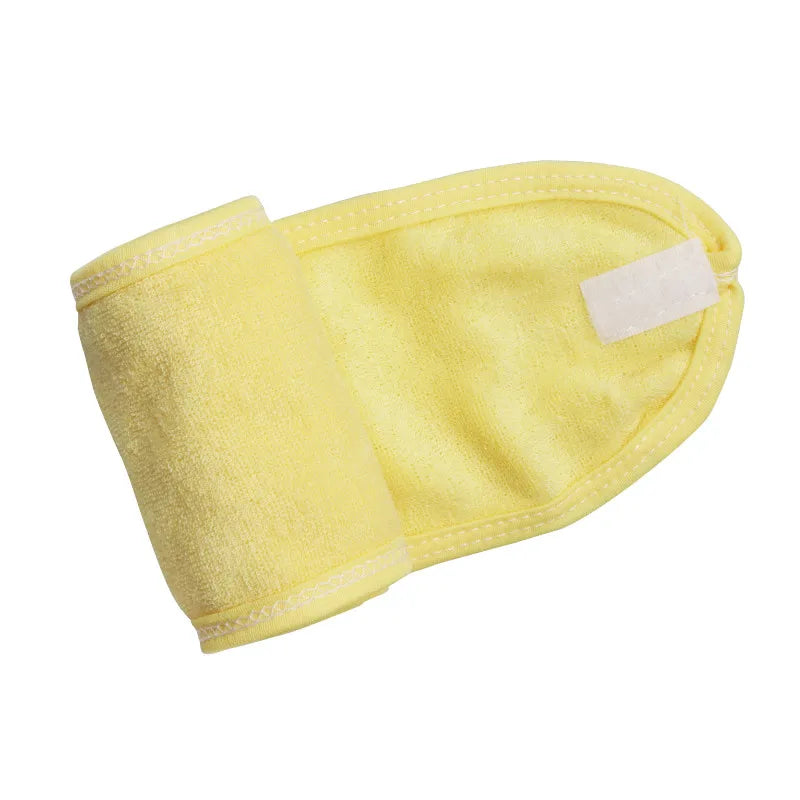 1 PC Makeup Hairband Eyelashes Extension Spa Facial Headband Makeup Wrap Head Terry Cloth Headband Stretch Towel with Magic Tape
