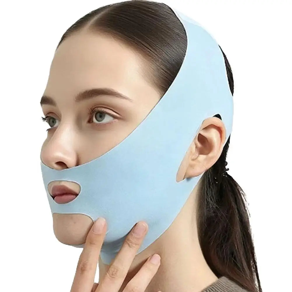 Reusable V Line Lifting Mask Beauty Tool Breathable Adjustable Facial Slimming Strap High Elasticity Double Chin Reducer
