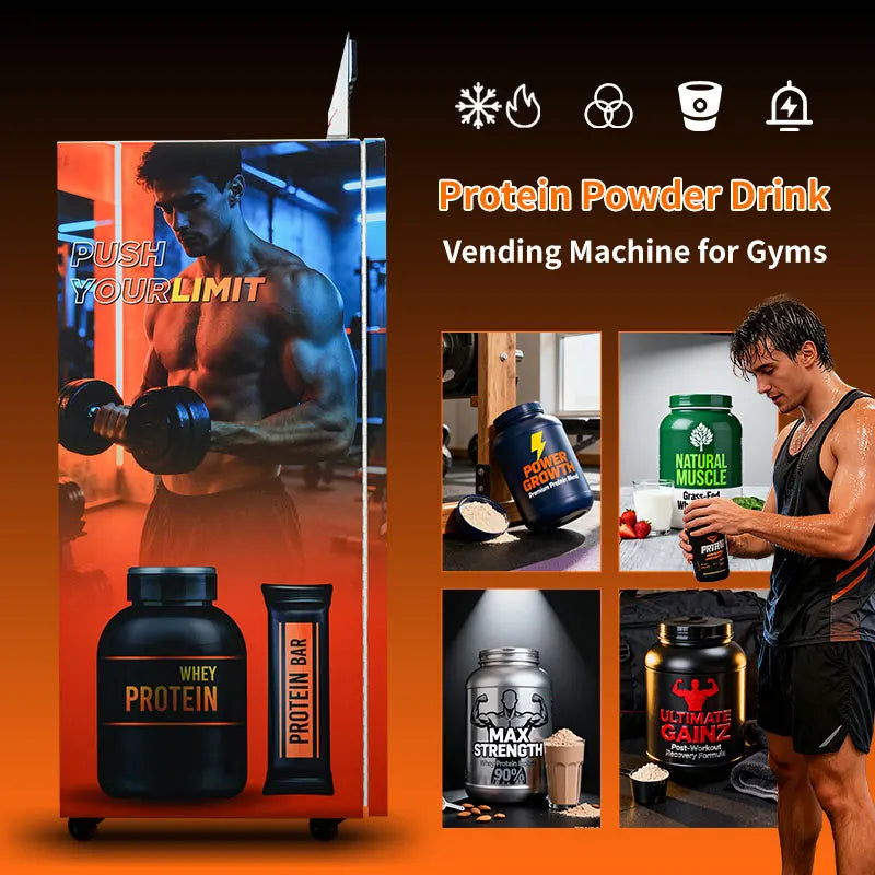 Protein Powder Vending Machine Luxury Custom Commercial Device Built-in Automatic Shaker Function for Protein Shake Production